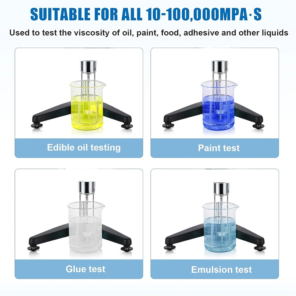 WEIAI High Precision Touch Screen Rotary Visometer Meter Digital Lab Ink Glue Latex Oil Cosmetics Dairy Products Food Viscometer