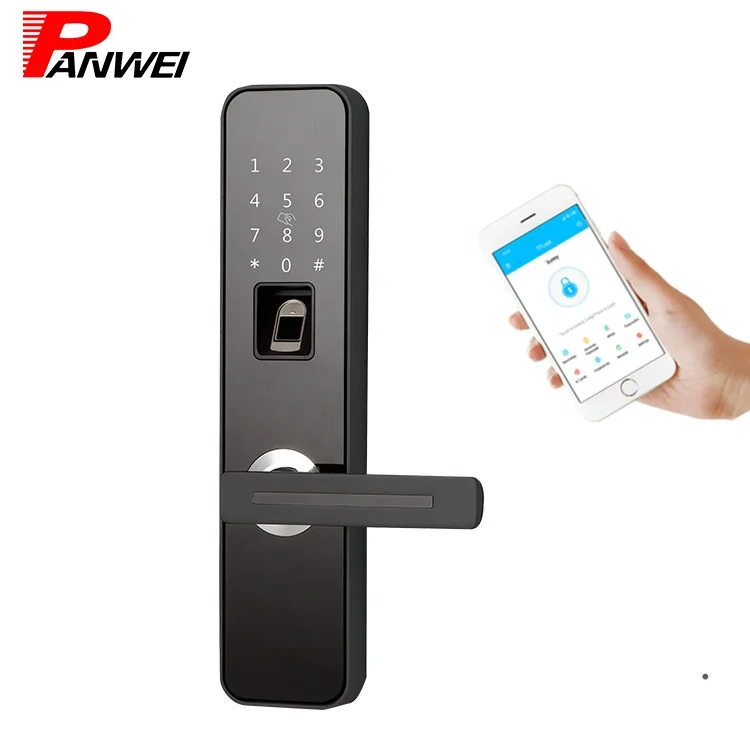 Panwei New Launch Designed Fingerprint Lock Digital Smart Keypad Lock Support TT APP Open WiFi Networked Connect