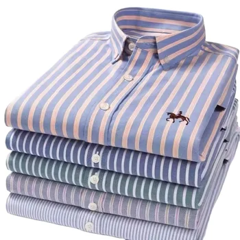 Long sleeve printed men's shirt stylish slim fit business shirt