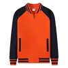 Orange and navy blue with fleece lining
