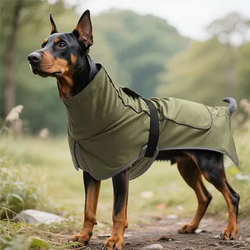 Large Dog Pet Raincoat Waterproof Winter Season Solid Pattern Cross-Border Rainproof Outdoor Clothing Dual-Use for Sunny Days