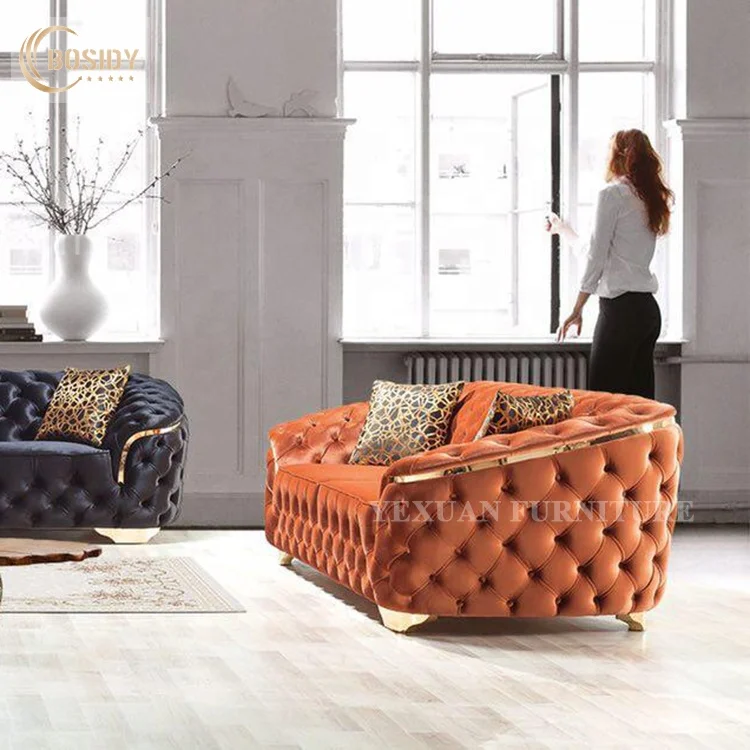 Divano moderno Set mobili da soggiorno divano nuovo Design divano  posteriore ciuffo fabbricazione divani di lusso borsa in tessuto mobili  camera da