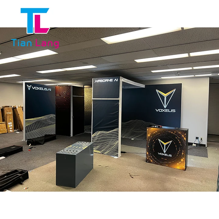 TianLang Cabina d'Exposició Personalitzada Feria de Comerç Caixa de Llum Fàcil d'Armar Textil Led Publicitat Caixa de Llum