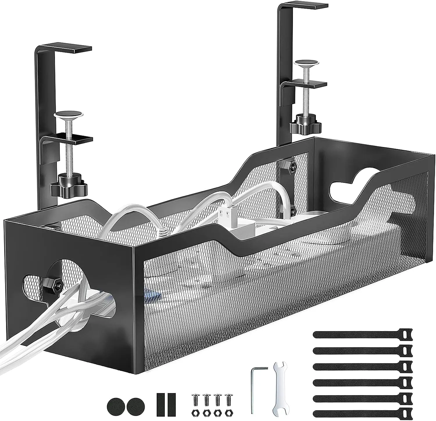 Under Desk Cable Management Tray - Space Saving & Organized