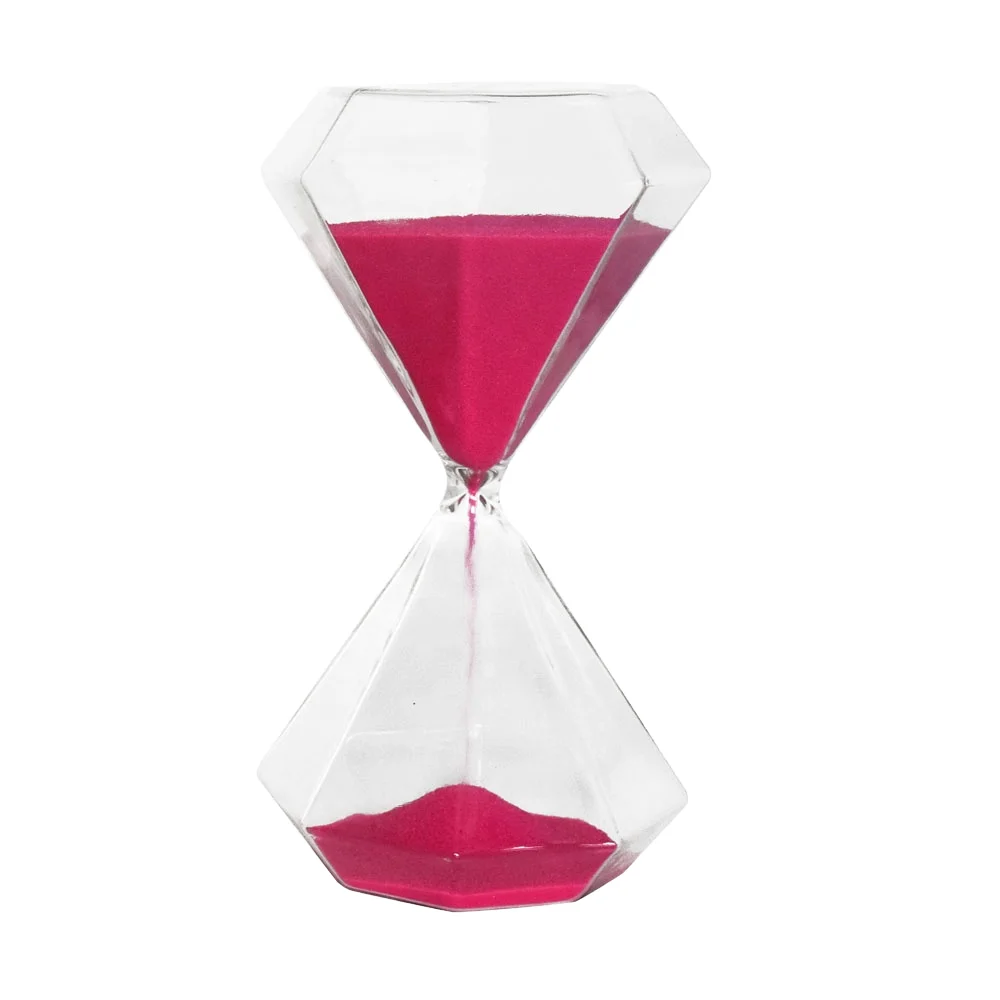 Large 1 Half Hour Diamond Customized Hourglass With Different Color Sand