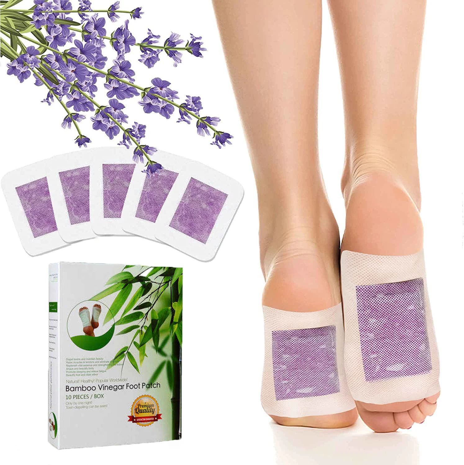 Gezondheidssupplementen Professionele Fabrikant Voettherapie Ontgiffende Voetpleisters Aroma Lavendel Voetverzorging Magische Pleister