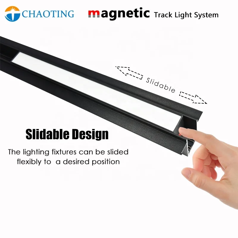Surface Mounting Suspension Type Embedded Smart Phone APP Control Magnetic Track Lights Rail Lighting System LED Light Tracks