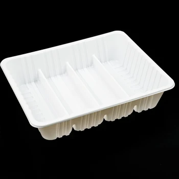 Blister  plastic disposable  4 compartment food grade  material modified atmoshphere packaging tray for precooked meals