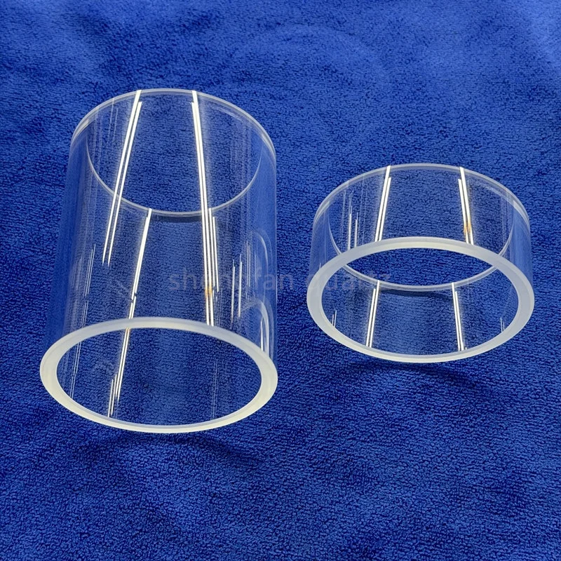 High Pressure Large Diameter Transparent Quartz Glass Pipe Quartz Glass Tubes
