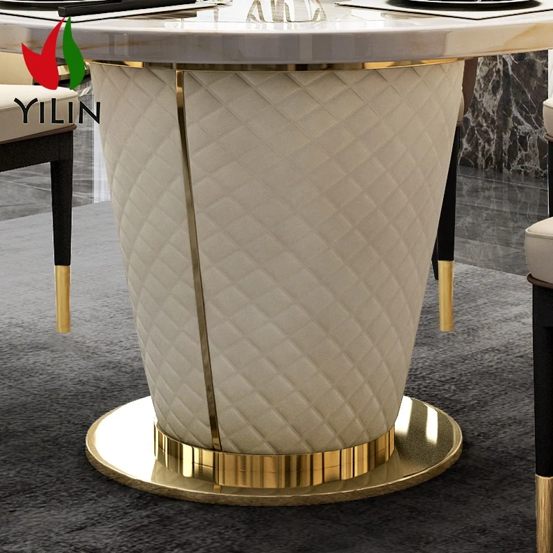 New Design Round Table Top Marble Dining Table Home Dining Room Furniture Hotel Wedding Banquet Dining Table