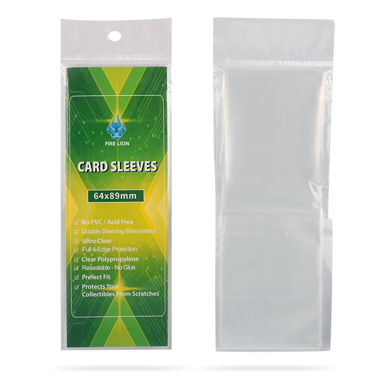 IN STOCK Transparent 100 Pcs/pack PKM Dragon Shield Sealable Inner Card  Sleeves