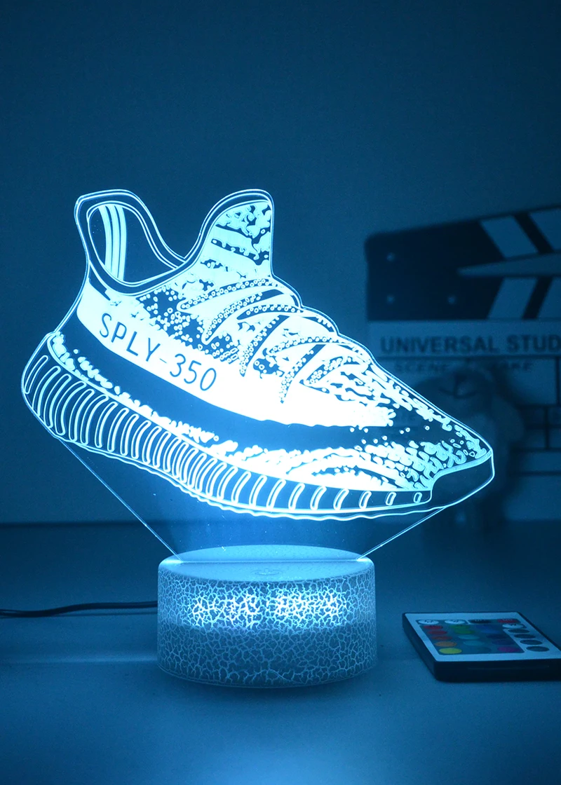 Sneaker Shoe Shaped Optical Illusion 3d Led Night Light Desk Lamp - Buy ...