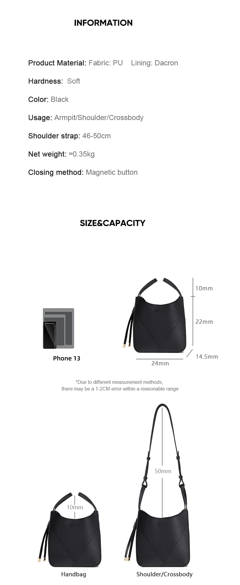 Wholesale New Design Trapeze Shape Utility Lady Hand Bag Leather Tote