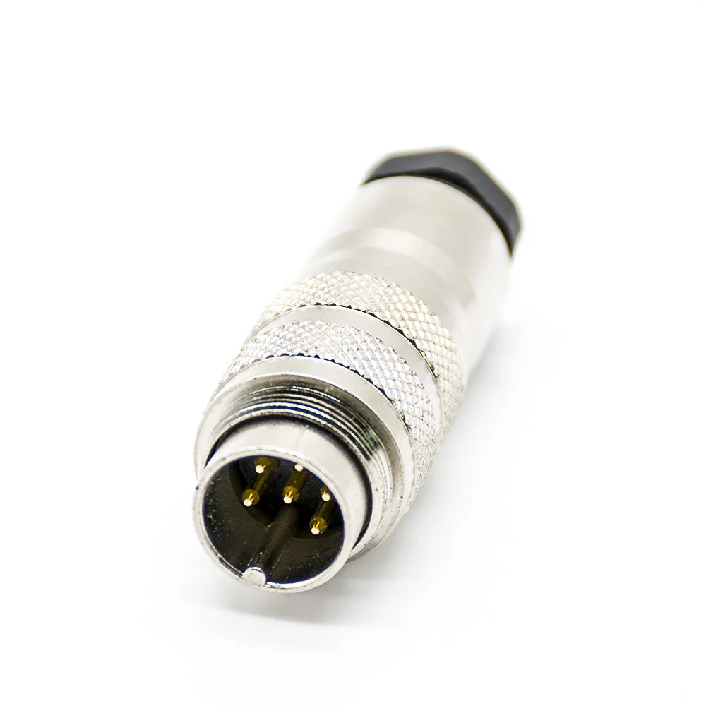 6 Pin Connector Male M16 Circular  Assembled Metal Aviation Plug