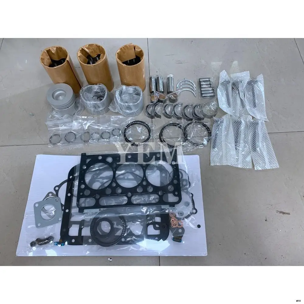 Overhaul Kit With Bearings Piston Rings Full Gasket Set Liner Valve Kit Fit for Kubota D1403 Tractor Excavator Spare Parts