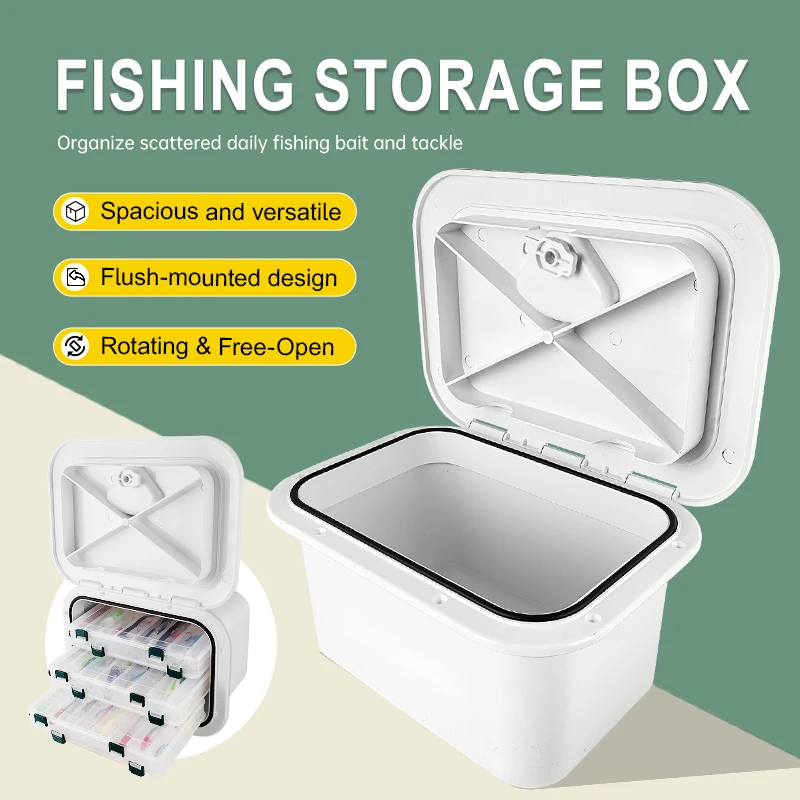 boat fish box lid FJMQHU Deck Tackle Deck Storage Box Boat Hatch Cover for Yacht Boat Accessory Lockable Lightweight Inspection Hatch Built in Tool Box Container : Patio, Lawn & Garden How to stop fish box