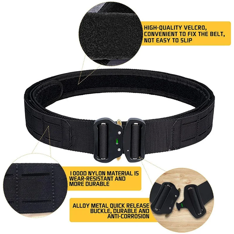 Outdoor Sport Enthusiasts High Duty Multi-functional Waterproof Utility Tactical Belt Premium Duty Belt Kits Riggers Belts