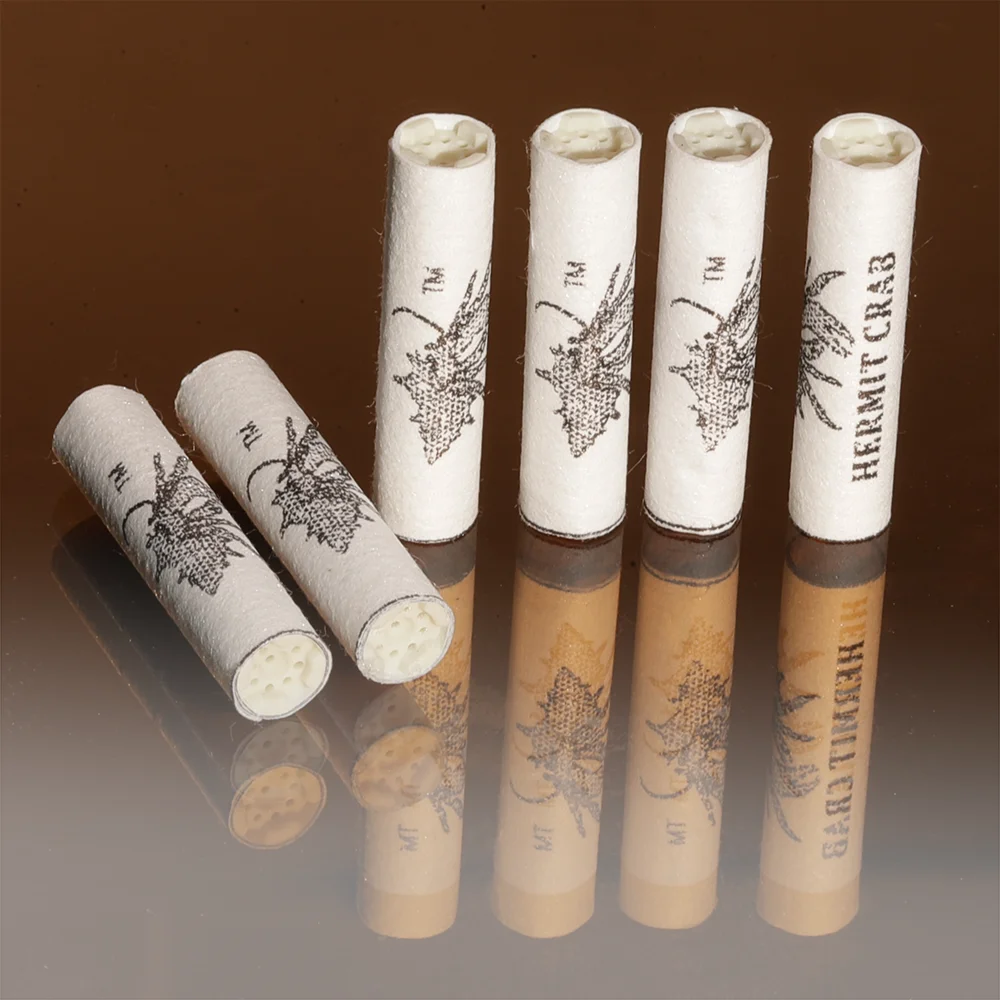 Customized LOGO Activated Carbon Filter with a Diameter of 6mm 7mm and Ceramic Cover, High-quality Cotton Paper Cigarette Filter