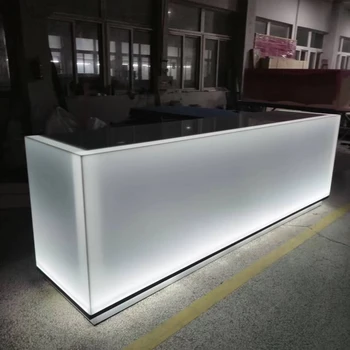 Durable Custom Frosted Acrylic Glowing Bar Counter for Coffee Shops and Mixing Stations Checkout Counters Product