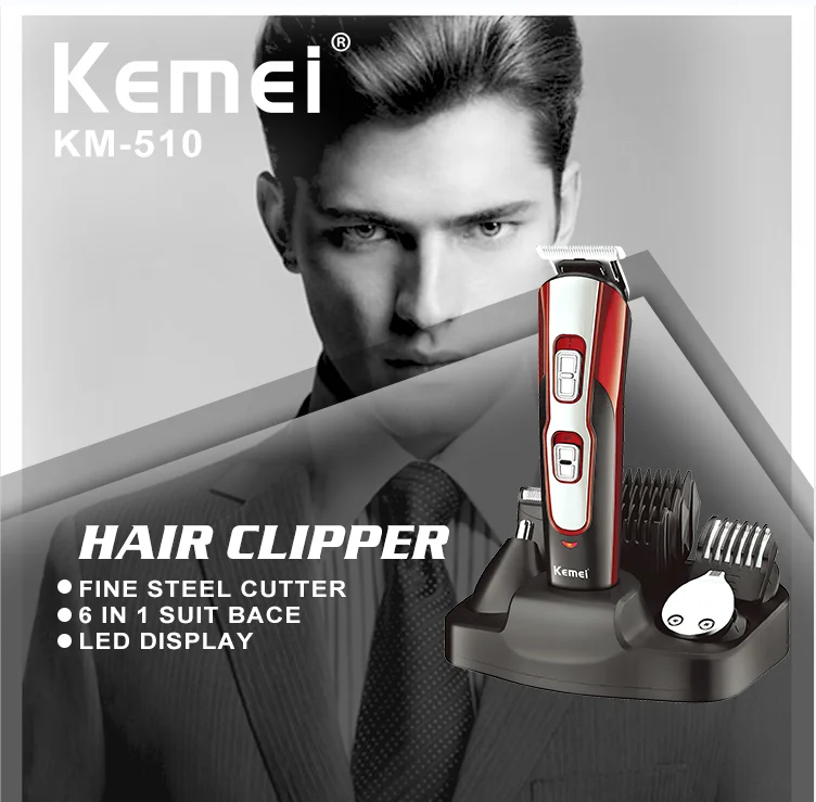 5 In1 Beard Electric Cutter Hair Cutting Machine Kemei Km510 Haircut