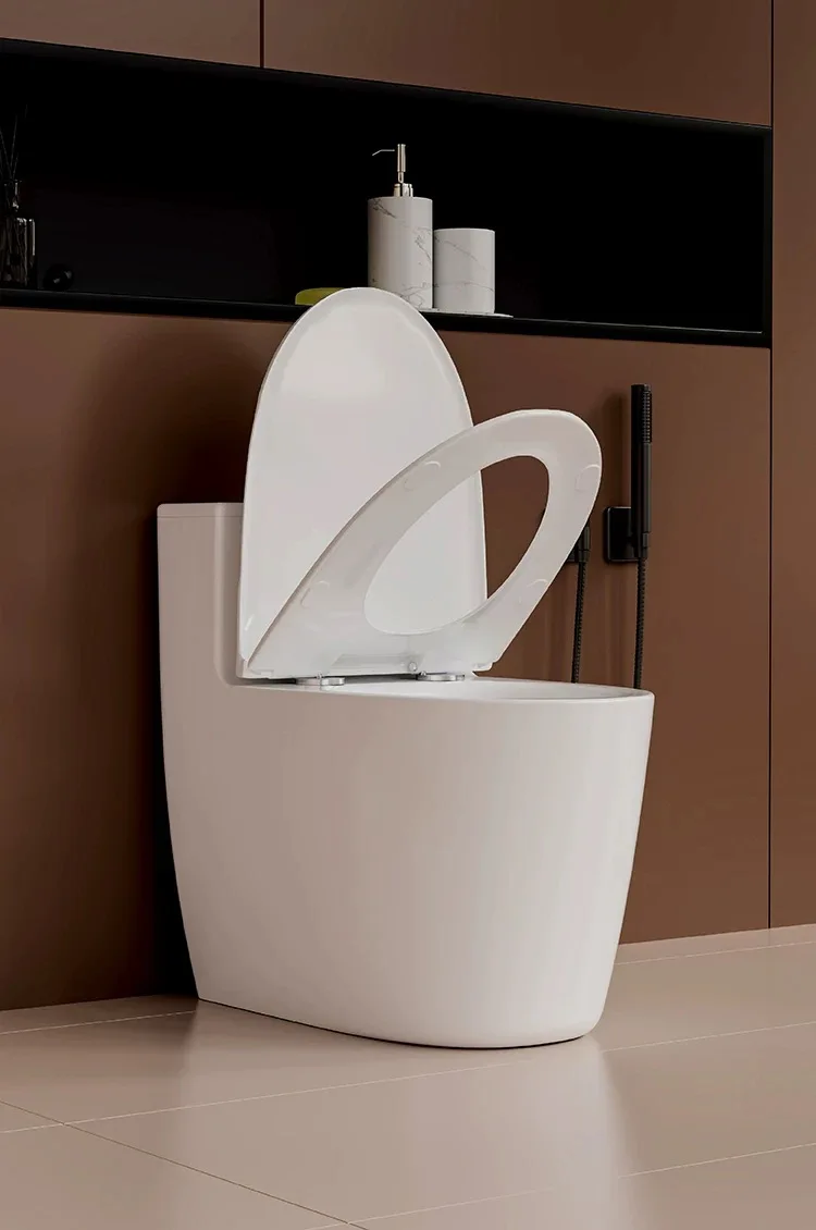 New design modern ceramic toilet bathroom floor mounted one piece water closet wc siphonic flushing toilet commode supplier