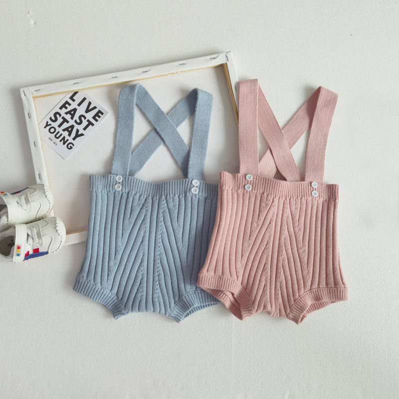 Комплект из двух предметов Однотонная футболка с длинным рукавом + трикотажные подтяжки и брюки для мальчиков