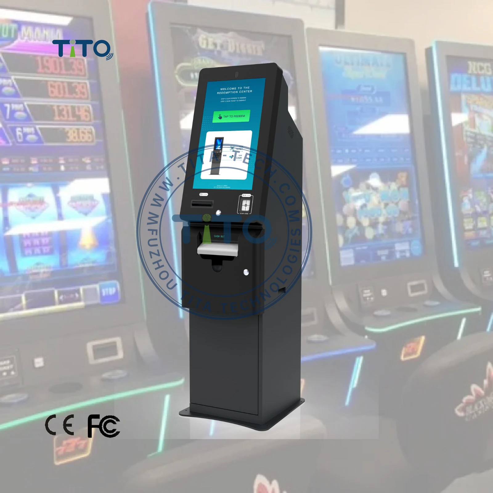 Ticket in Cash Out Redemption Terminal for Banilla JK Lab Skill Game Cabinet Amusement Firelink Skill Game ATM Kiosk