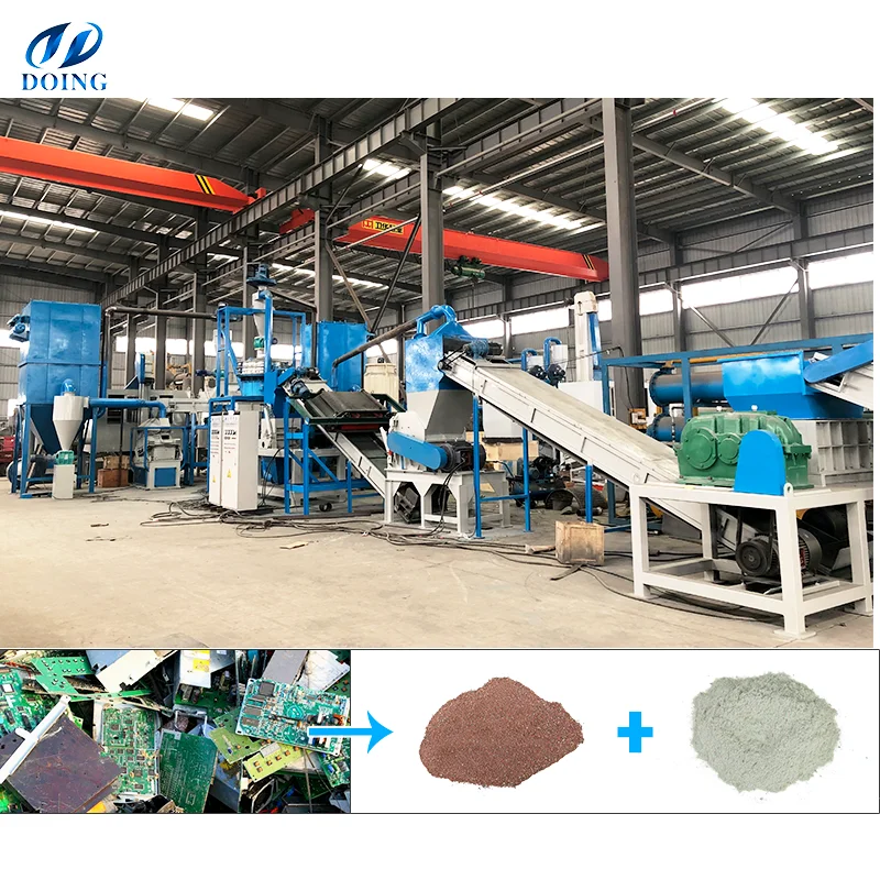 Scrap Printed Circuit Board Recycling Machine Electronic Waste PCB Board Recycling Plant Phone Boards Metal Recovery Machine