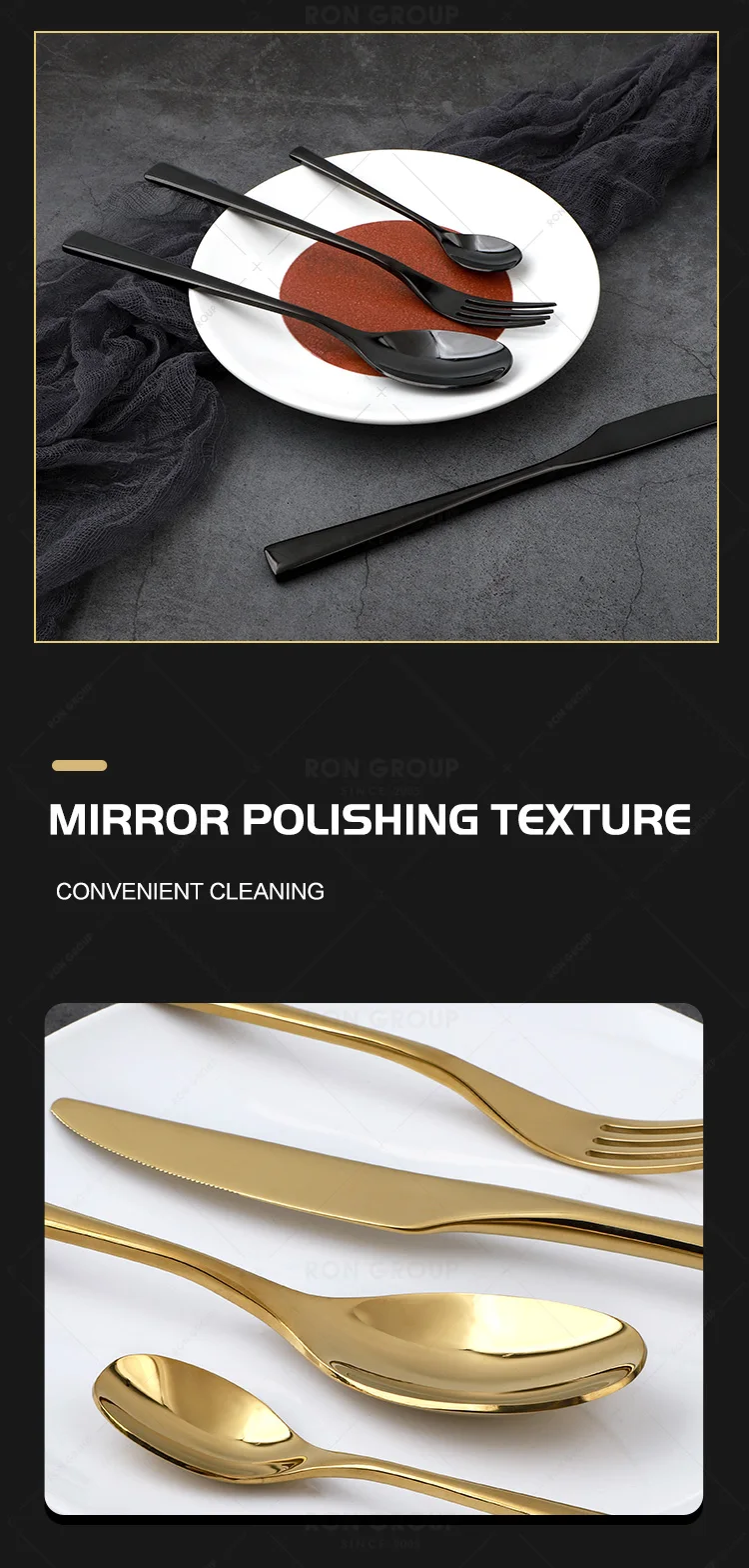 Wholesale Rose Gold Vintage Hotel Restaurant Stainless Steel Flatware Spoon Fork Knife Cutlery Luxury Wedding Silverware Set