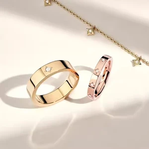 Wholesale Trendy Style Fine Jewelry 14K Rhodium Plated 925 Sterling Silver Round Cut White CZ Lotus Flower Wedding Bands Rings