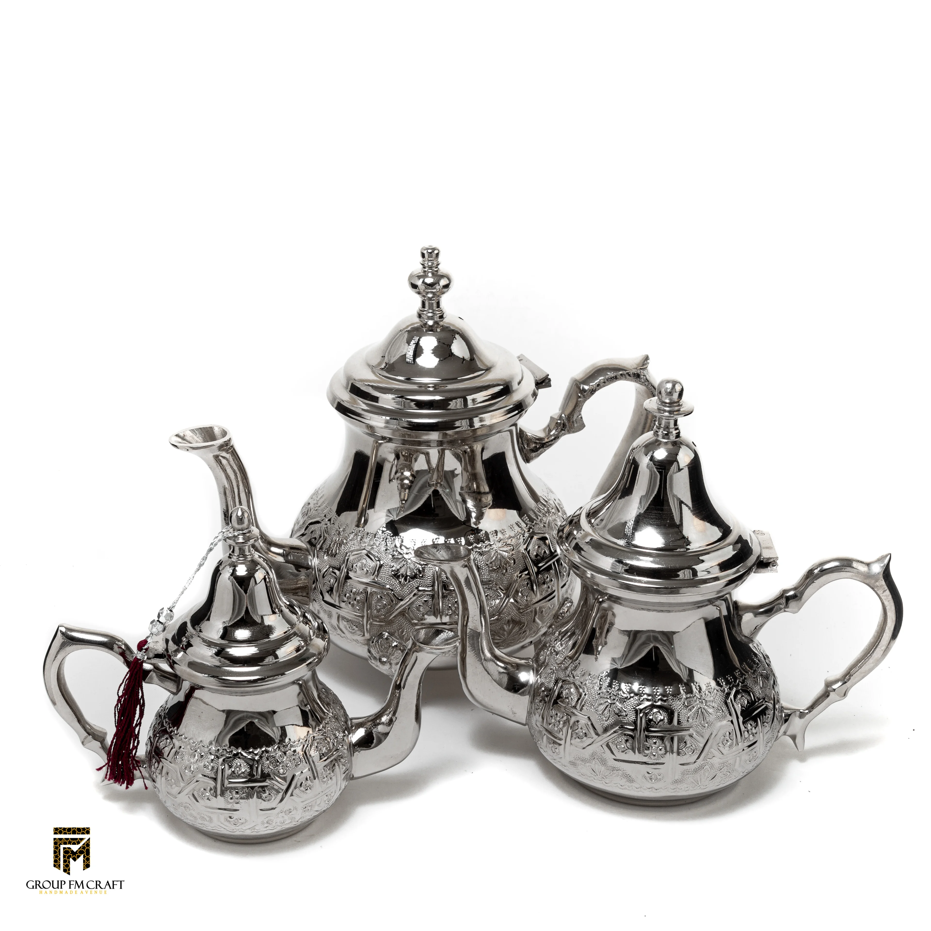 genuino qualità teiera all'ingrosso fatto a mano maroccan teiera tè tè  argento ottone per il ristorante
