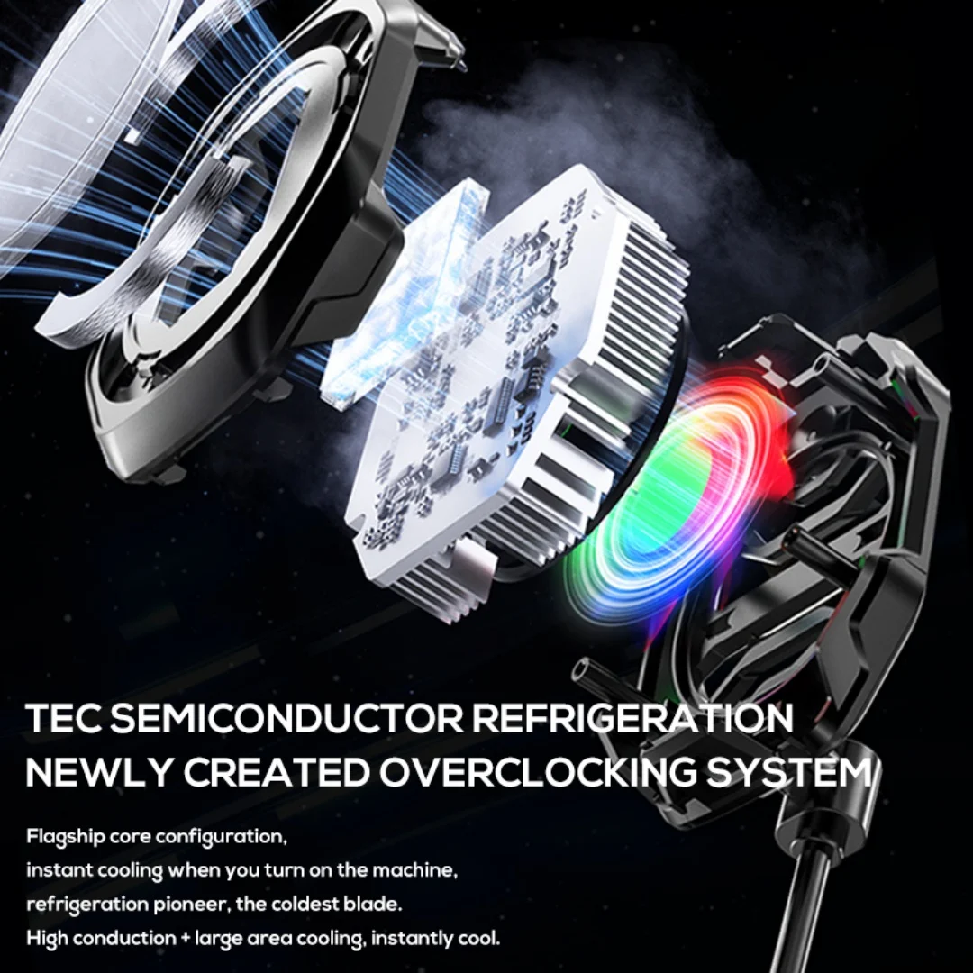 MEMO CX14 Black 2000mAh Battery Frozen Mobile Phone Cooler Lightest Weight 64g Gaming Cooler for Phone