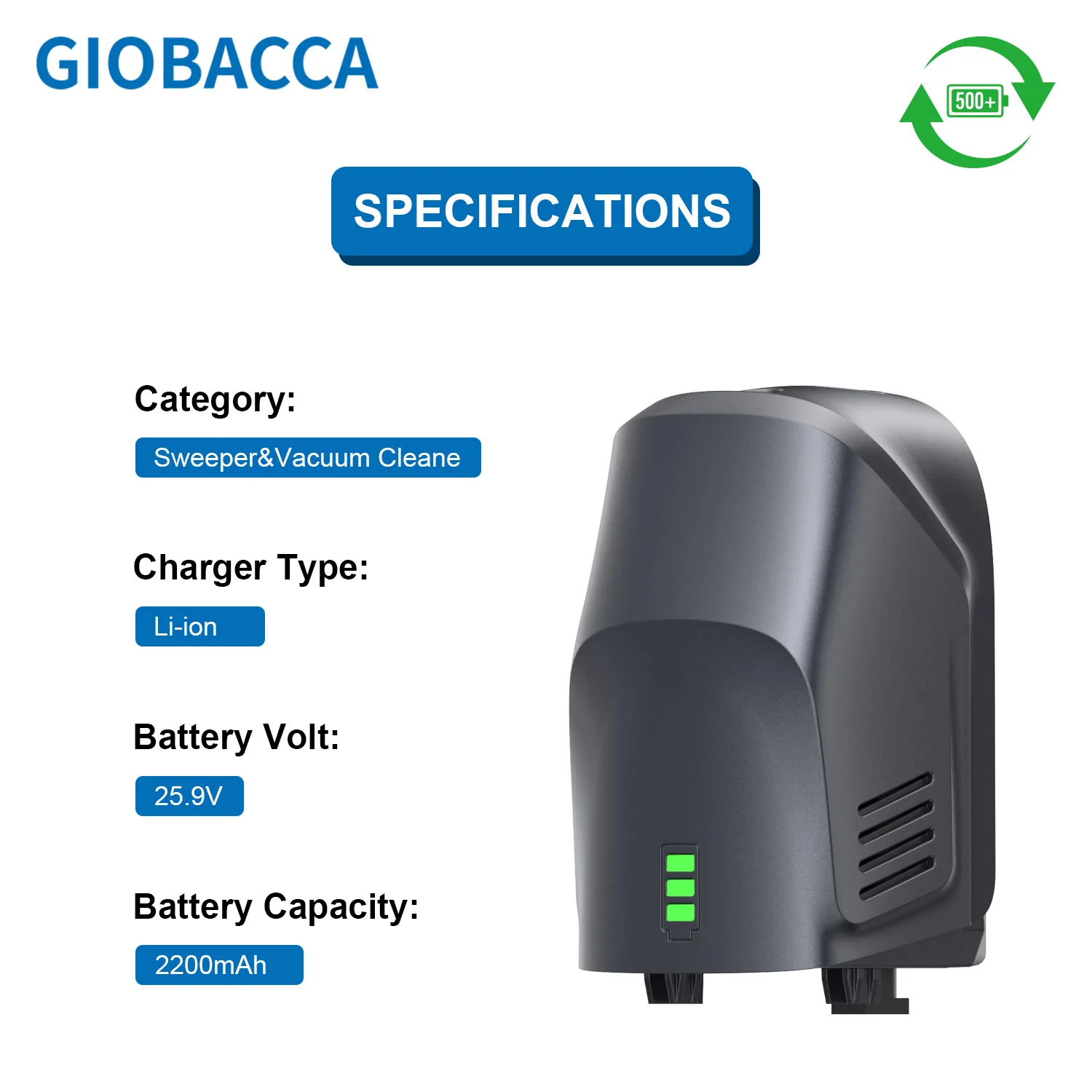 FABULETTA Host FSV001 – Motore Aspirapolvere Di Ricambio, Adatto Per FSV101, Batteria Non Inclusa, Colore Blu - 4