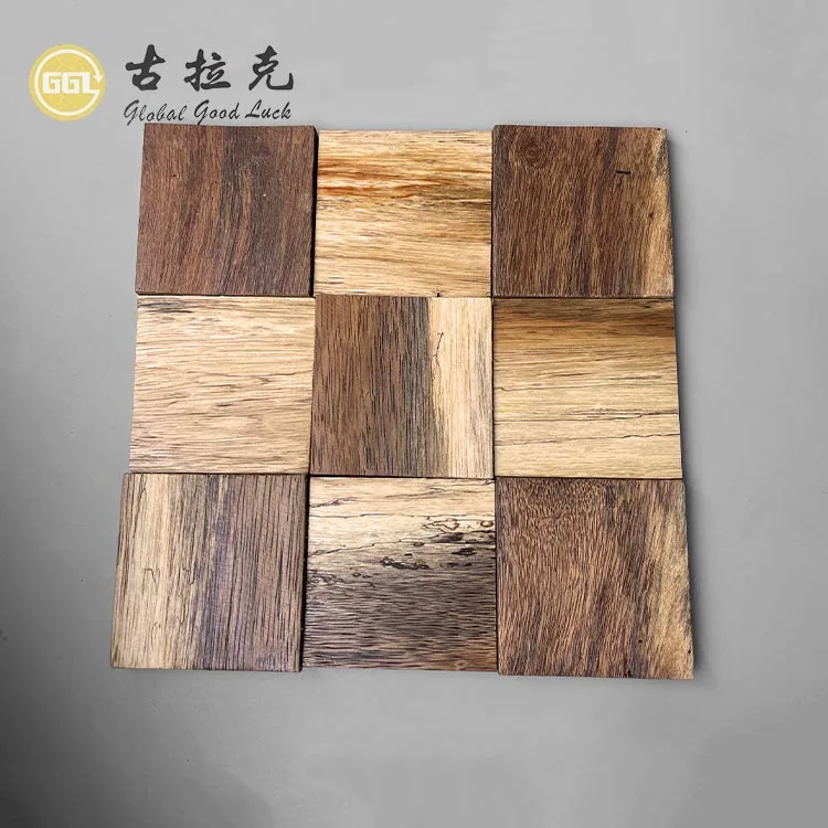 Square Nature Wood Wall Mosaic Decor Board Living Room Bedroom Background Wall Mosaic