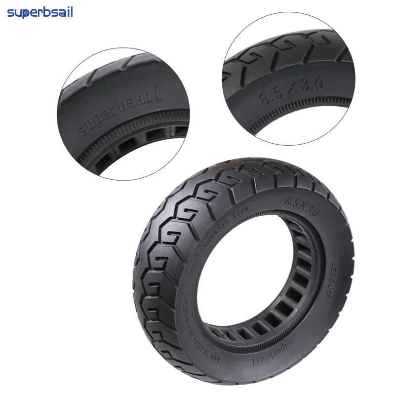 Superbsail High Quality 8.5inch 8.5*3 Rear And Front Wheel Solid Tire For Electric Scooter Rubber Trye E-scooter Non Pneumatic