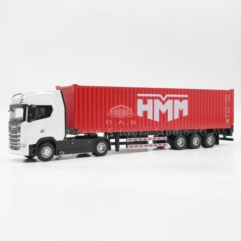【L】O.A.S Container Model Factory Shipping Gift Customized 1:50 HMM Alloy Material Truck Toy Scale Model