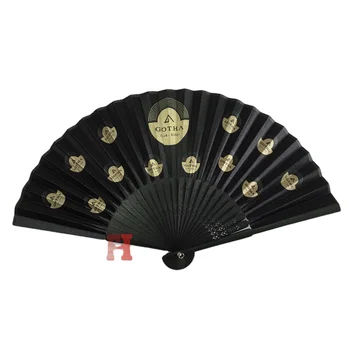 Antique Style Japanese Custom Printed Promotional Silk Folding Hand Fan
