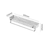 50CM-Argent clair grand format avec porte-serviettes