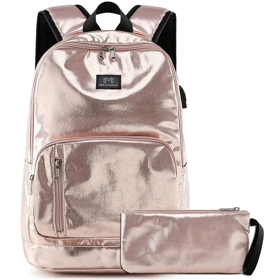 shiny mini backpack