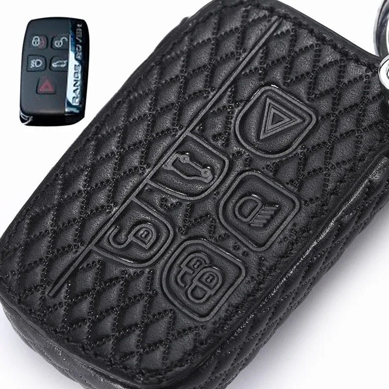 Black Paint Key Holder Shell Cover Bag for  Land Rover Discovery LR4 Range Rover 