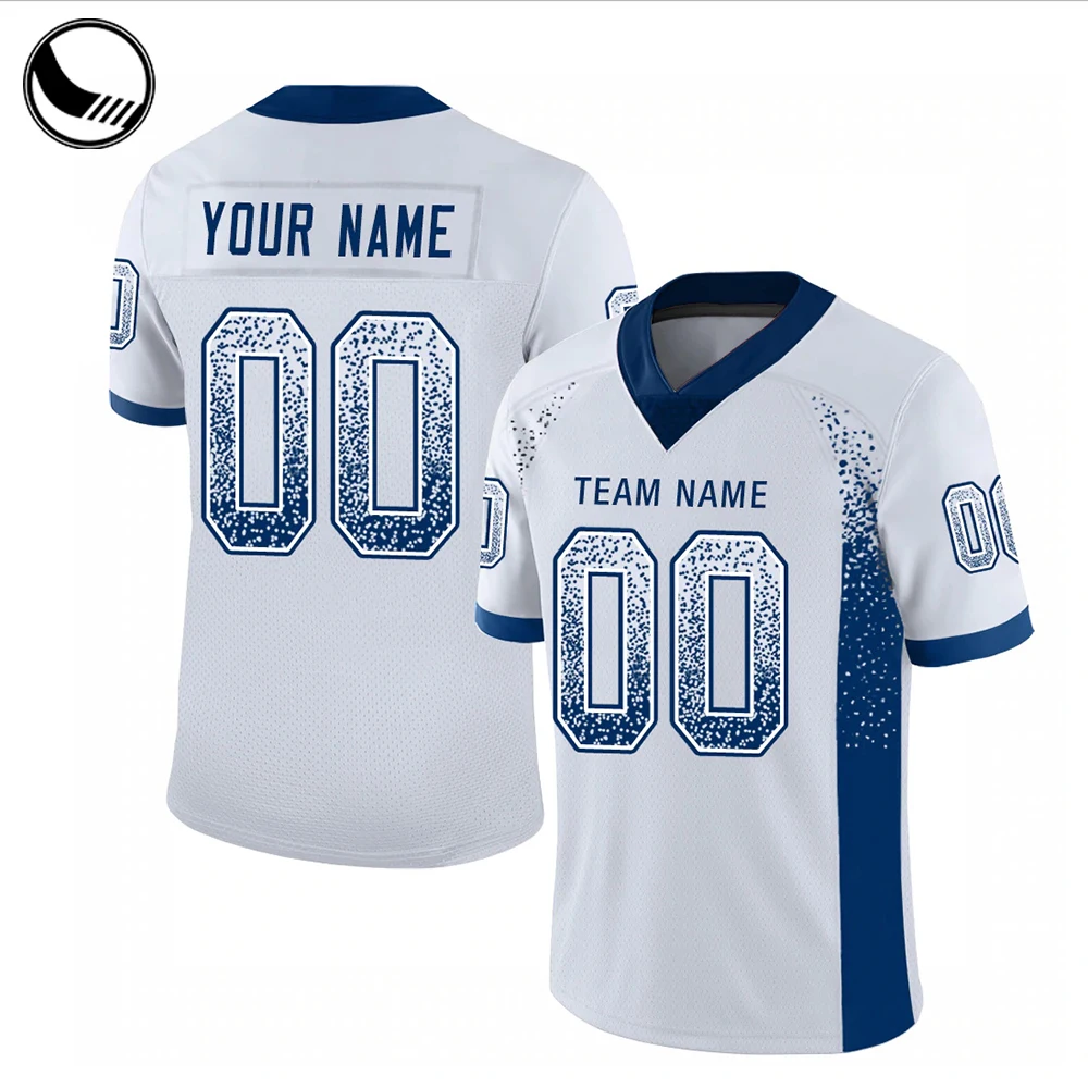 BETHERIVAL, camisa d'american football per a nens amb sublimació personalitzada 2025, negra i daurada, de doble cara