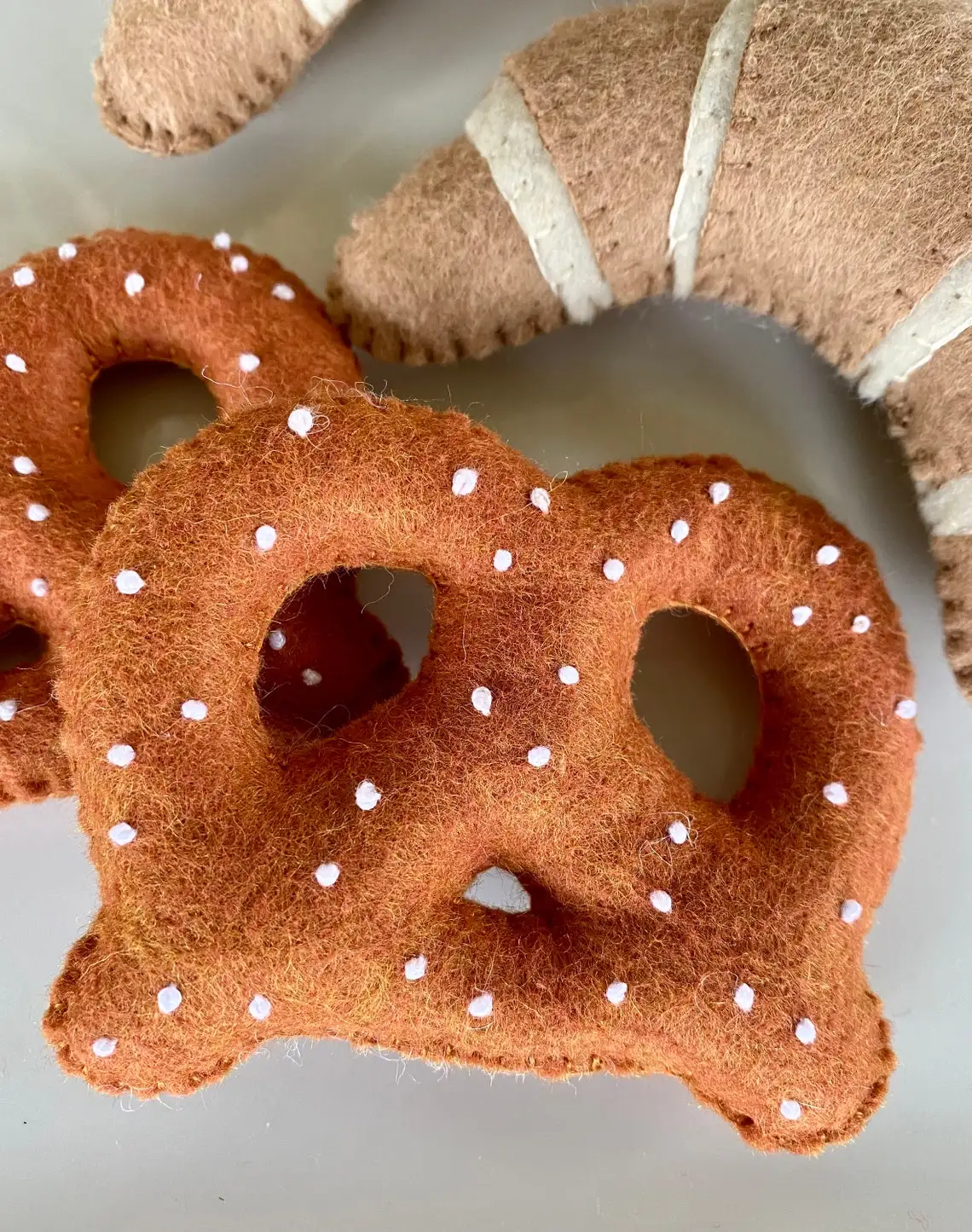 Фетровые круассаны фетровые ролевые игры фетровый хлеб фетровая еда