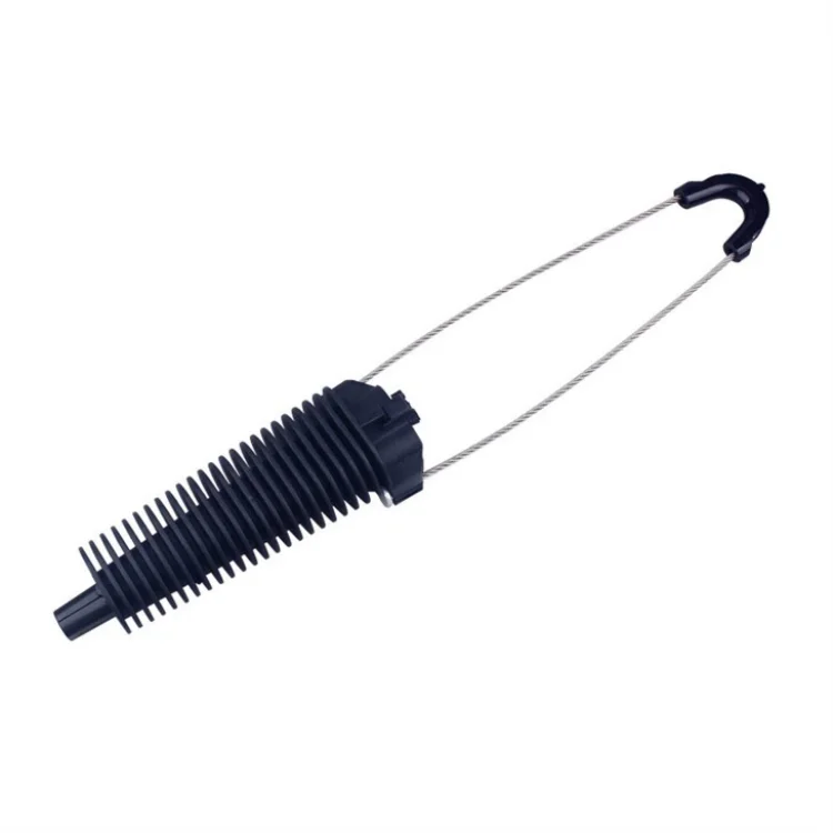 Fiber Optic Figure-8 ADSS Cable Clamp for FTTH, 4-8mm Diameter, Plastic & Stainless Steel, 500 daN Tensile Strength
