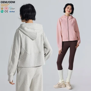 XW-YC443 New Arrivals Hot Selling Women Long Sleeve Hood Sports Activewear Breathable Gym Clothing Workout Yoga Jacket