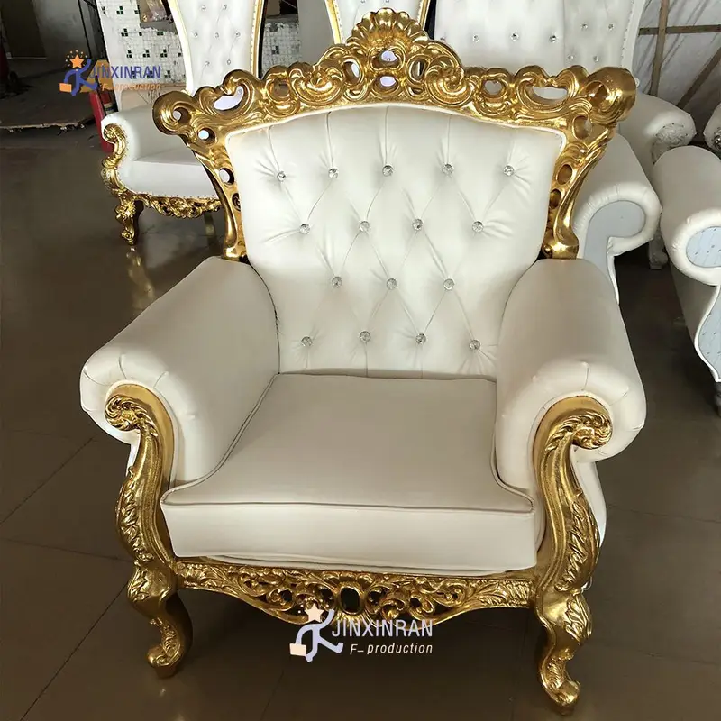 Factory Price King And Queen Chairs Luxury Royal Throne Chair Leather ...