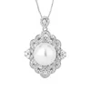 White Pearl Pendant with chain