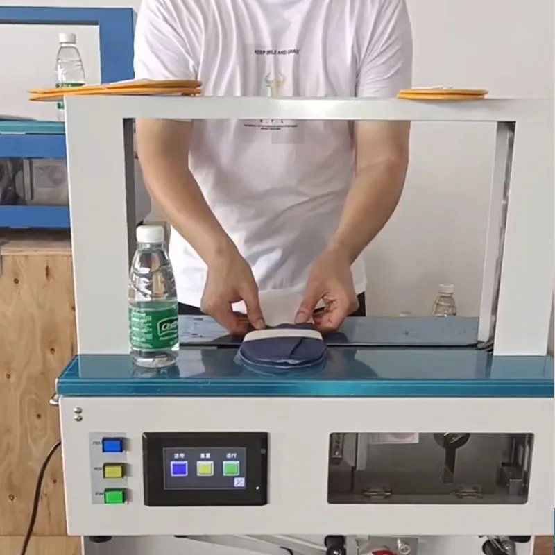 Automatic Small Opp Sealing Binding Machine Kraft Paper Bander Cash Tape Strapping Banding Machine