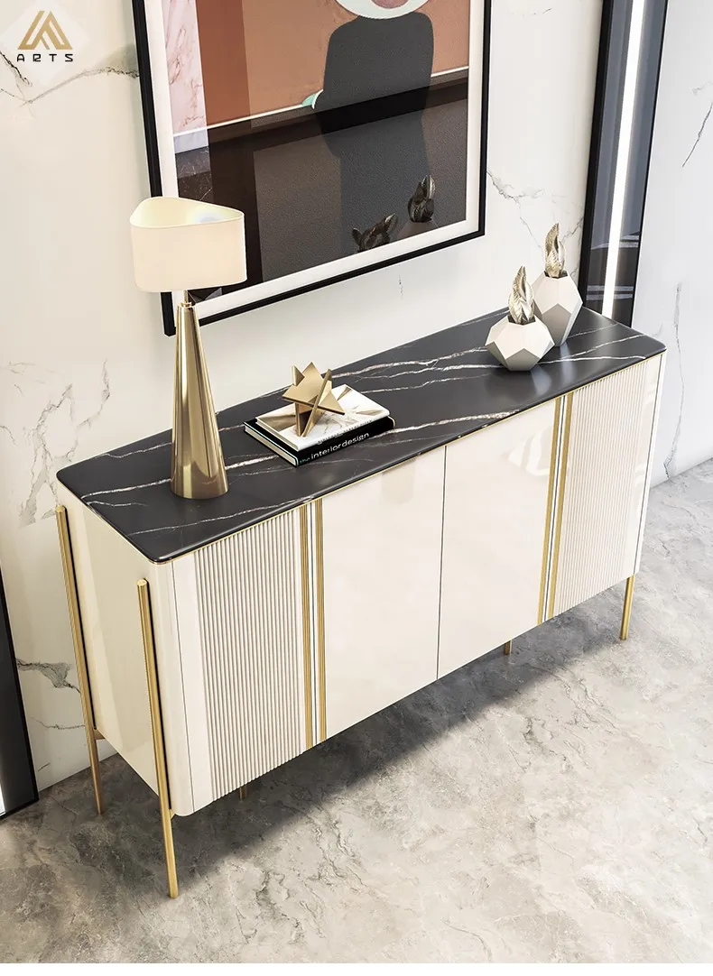 
 Роскошная мебель для гостиной в скандинавском стиле, роскошный буфетный столик из нержавеющей стали золотого цвета  