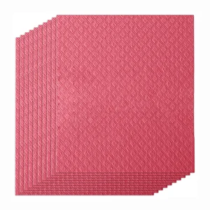 Eco-Friendly Reusable Cotton Dish Towels Biodegradable Cellulose Sponge Cloth Multi-Purpose Kitchen Cleaning Absorbent Dishcloth