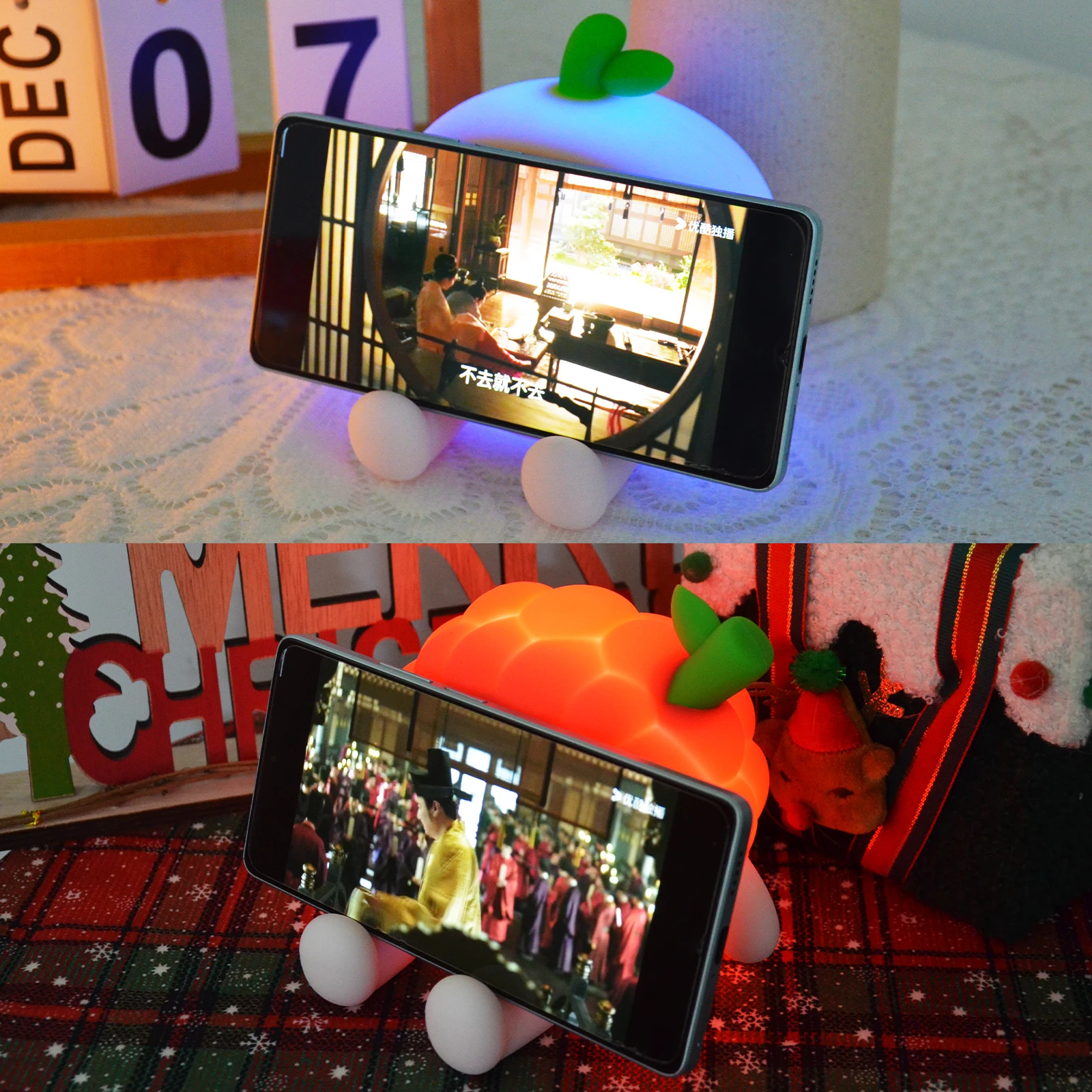 Cute Cartoon Fruit Shape Digital Alarm Clock Stay in Bed Sleep Training Clock OK to Wake Alarm Clock With Night Light for Kids